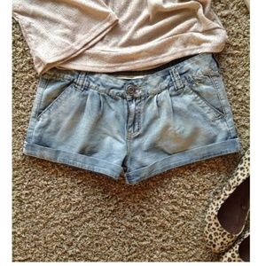 Denim Light Blue Mystic Wash Jean Shorts